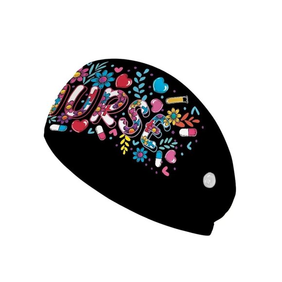 Nursing Headbands for Women with Button for Mask Doctor Nurse Sweatband Fashion - Picture 1 of 7